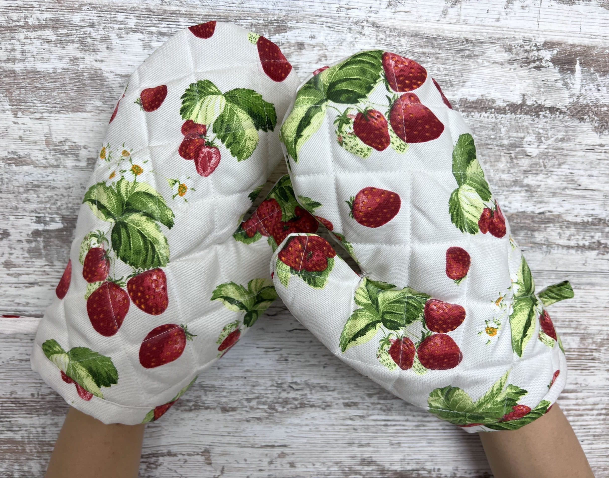 Набір кухонний рукавичка та прихватка панама “Strawberry”