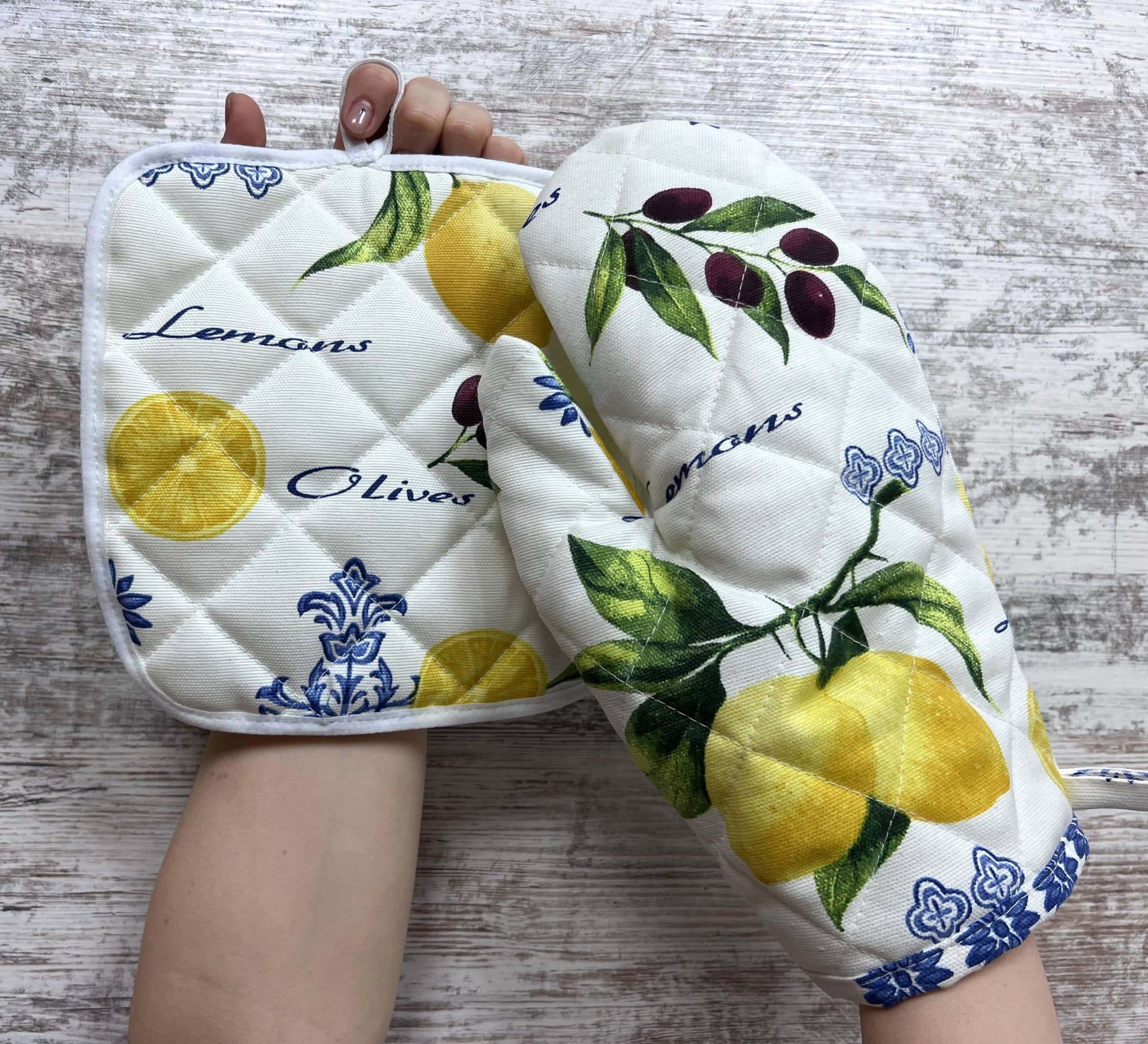 Набір кухонний рукавичка та прихватка панама “Lemon”