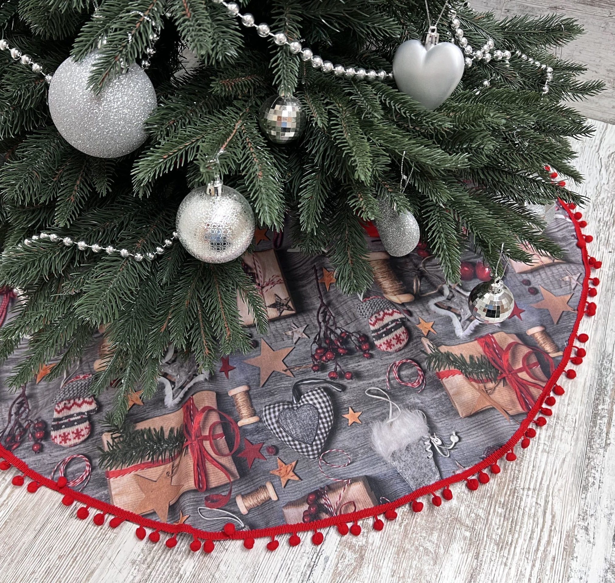 Спідниця під ялинку "X-mas Collage Retro"