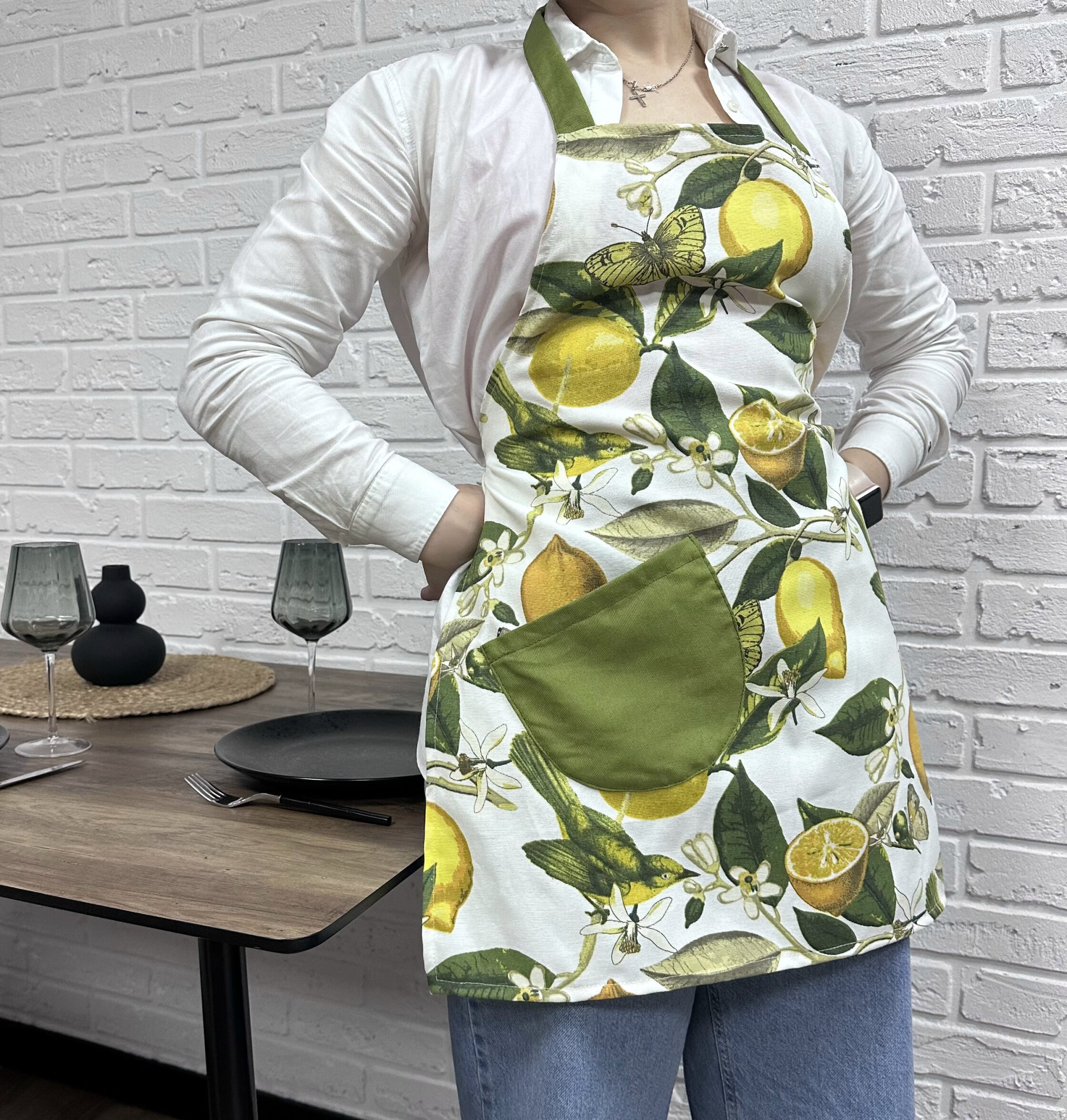 Фартух кухонний водовідштовхувальний (з тефлоновим покриттям) "Lemon meyeri"