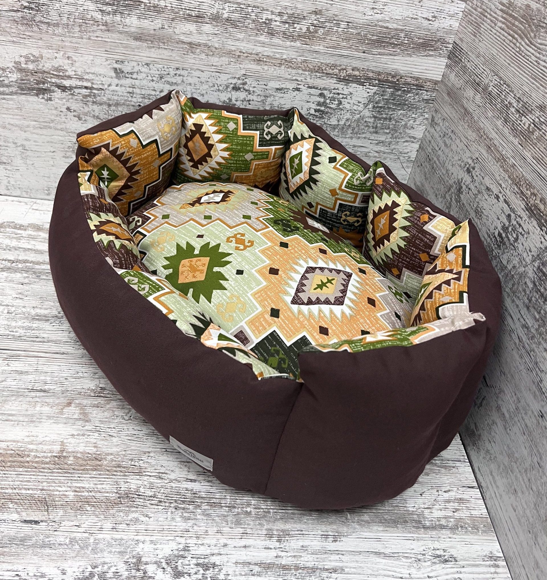 Лежак для котів та собак панама модель 1 “Carpet green”