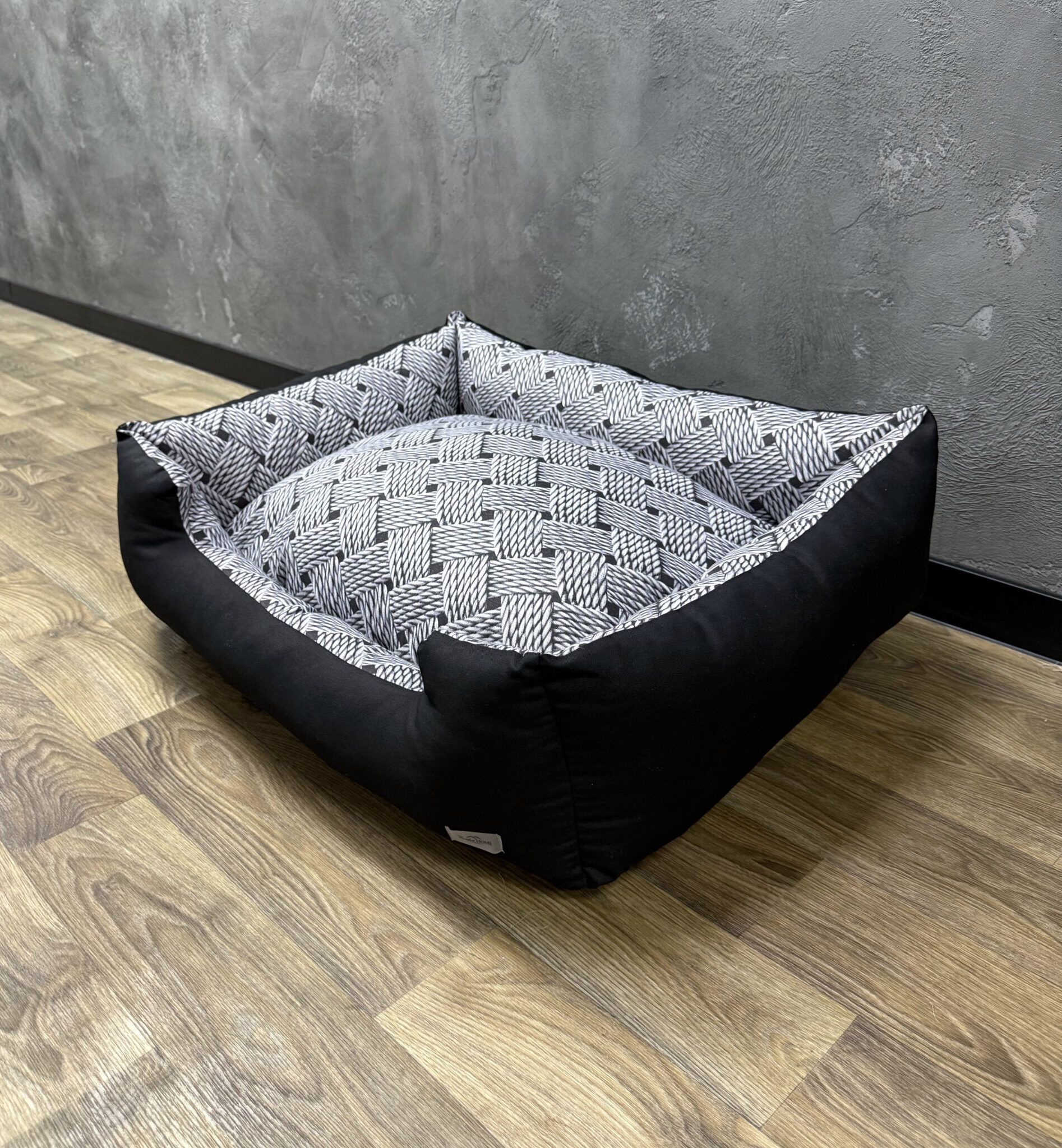 Лежак для котів та собак панама модель 2 “Rope grey”
