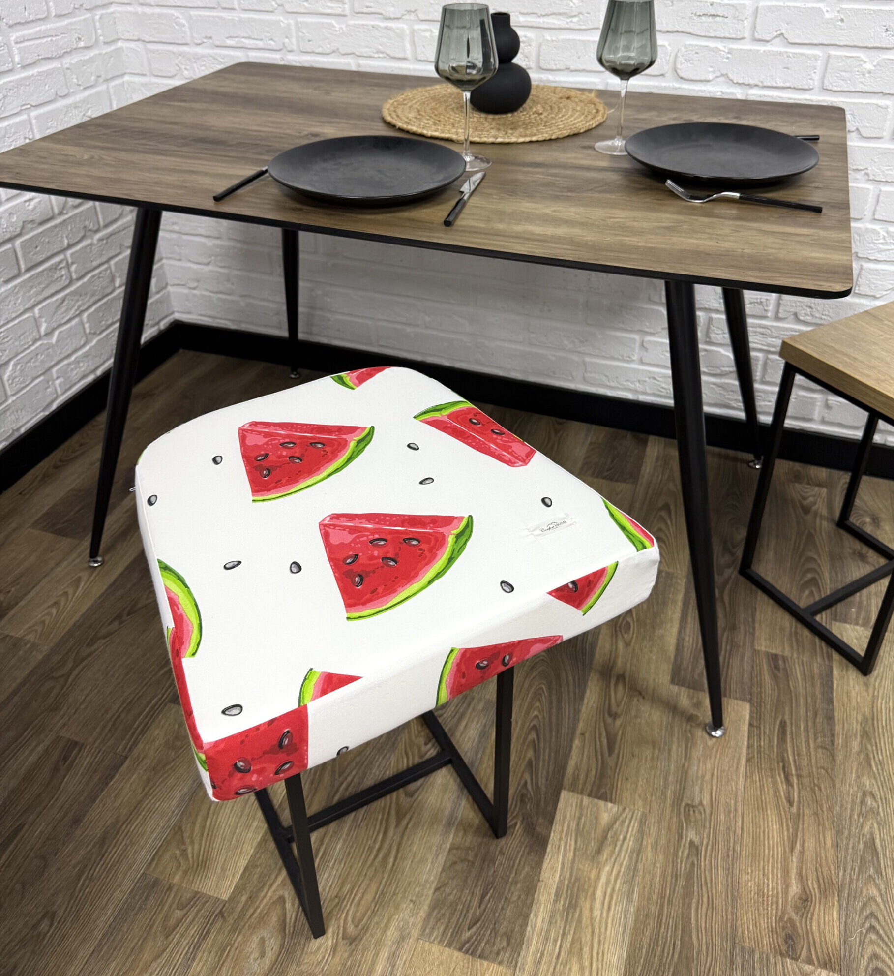 Сидіння на табурет/стілець/садові меблі панама “Watermelon” 40х40 см