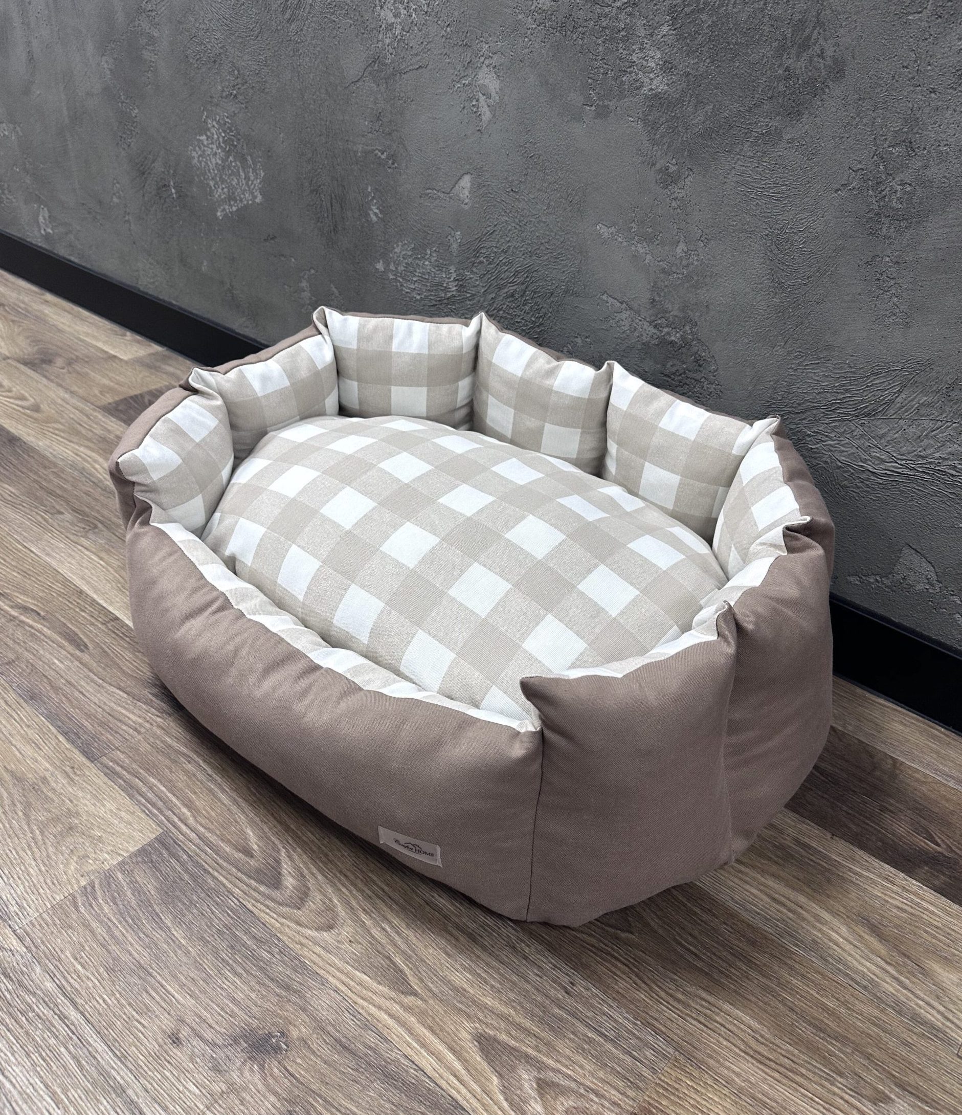 Лежак для котів та собак панама модель 1 “Cell beige”