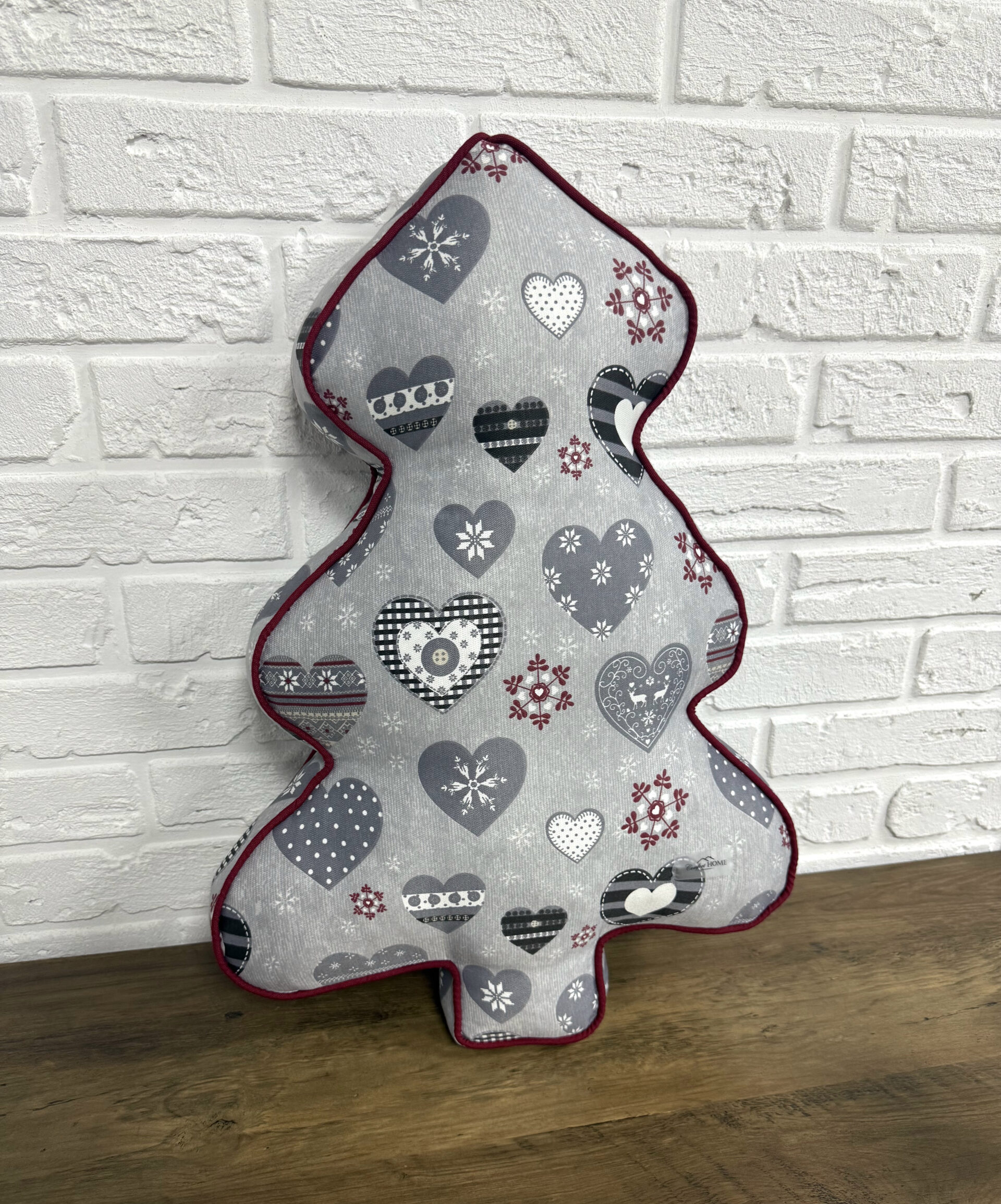 Подушка новорічна ялинка "X-mas Hearts" 45х60 см