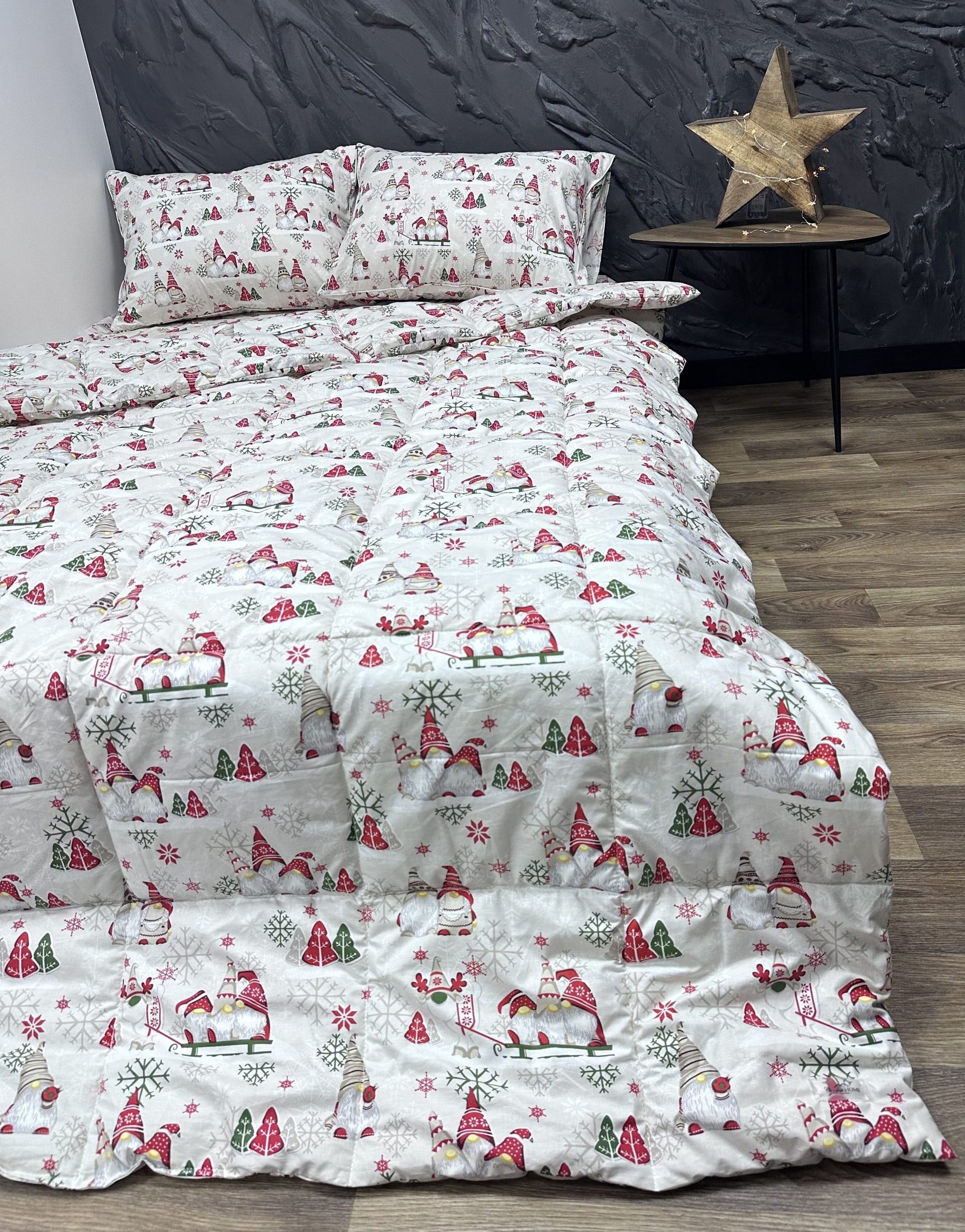 Комплект постільної білизни новорічний демісезонний "X-mas Gnomes"