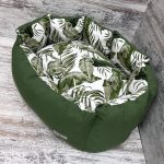 Лежак для котів та собак панама модель 1 “Tropical forest green”