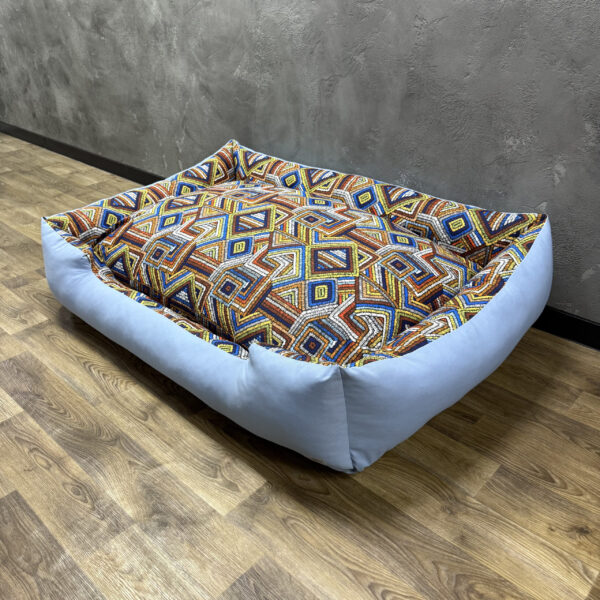 Лежак для котів та собак панама модель 2 “Labirint blue”
