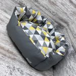 Лежак для котів та собак панама модель 1 “Mosaic yellow”