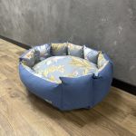 Лежак для котів та собак панама модель 1 "Colibri blue"