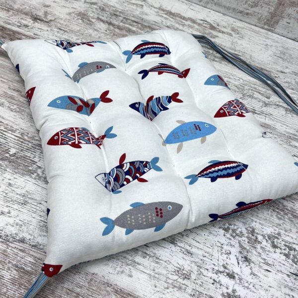 Сидіння на стілець/крісло/садові меблі панама "Small fish" 40х40 см