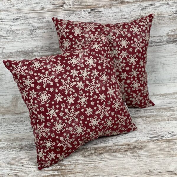 Подушка новорічна "X-mas Mini Snowflakes" 40х40 см