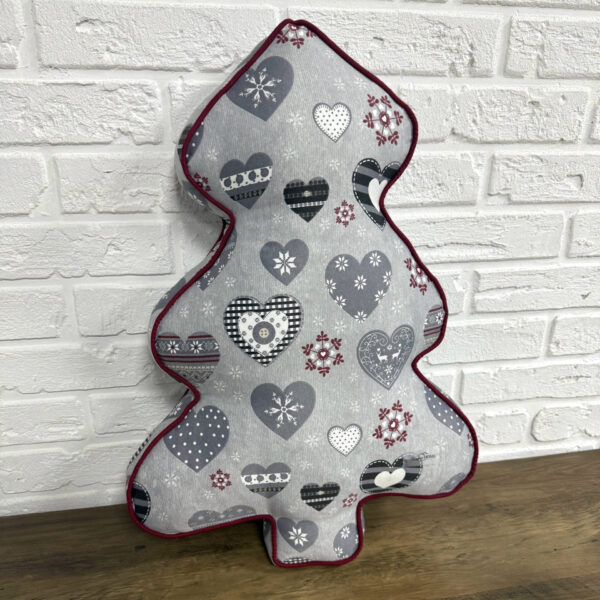 Подушка новорічна ялинка "X-mas Hearts" 45х60 см
