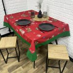 Скатертина водовідштовхувальна новорічна (з тефлоновим покриттям) “X-mas Fawn”