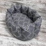 Лежак для котів та собак панама модель 1 “Geometry grey”