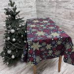 Скатертина водовідштовхувальна новорічна (з тефлоновим покриттям) “X-mas Big Snowflaker”