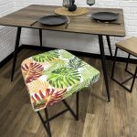 Сидіння на табурет/стілець/садові меблі панама “Tropical leaves” 40х40 см