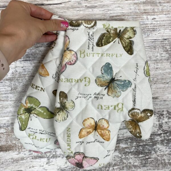Набір кухонний рукавичка та прихватка панама “Butterflies”