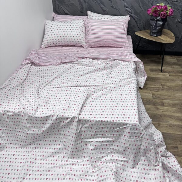 Комплект постільної білизни "Striped hearts"