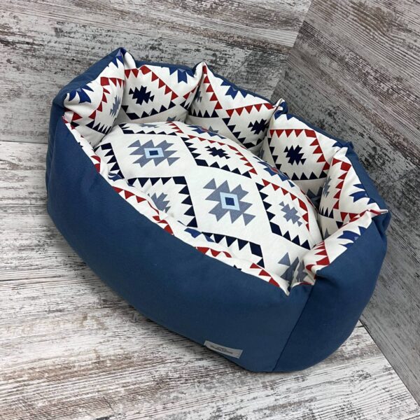 Лежак для котів та собак панама модель 1 "Scandi blue"