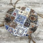 Накладка на стілець/крісло панама "Spanish tiles" 40х40 см