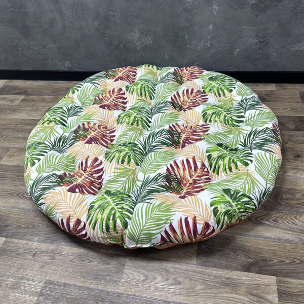 Подушка на крісло папасана панама “Tropical leaves”