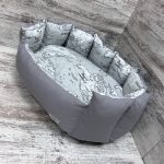 Лежак для котів та собак панама модель 1 “Map grey”