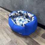 Лежак для котів та собак панама модель 1 "Mosaic blue"