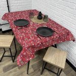 Скатертина водовідштовхувальна новорічна (з тефлоновим покриттям) “X-mas Collage”