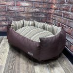 Лежак для котів та собак панама модель 1 “Line beige”