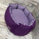 Лежак для котів та собак панама модель 1 “Ripples violet”