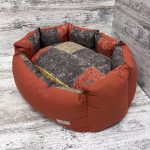 Лежак для котів та собак панама модель 1 “Square brown”