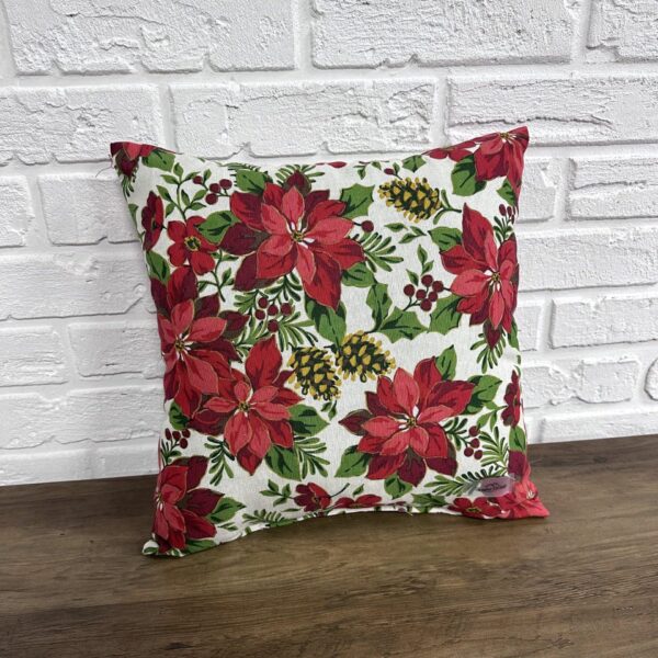 Подушка новорічна "X-mas Red Flowers" 40х40 см