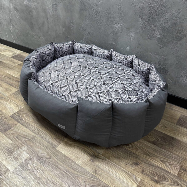 Лежак для котів та собак панама модель 1 “Rope grey”