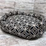 Лежак для котів та собак панама модель 1 “Ornament black”