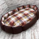 Лежак для котів та собак панама модель 1 “Cube brown”