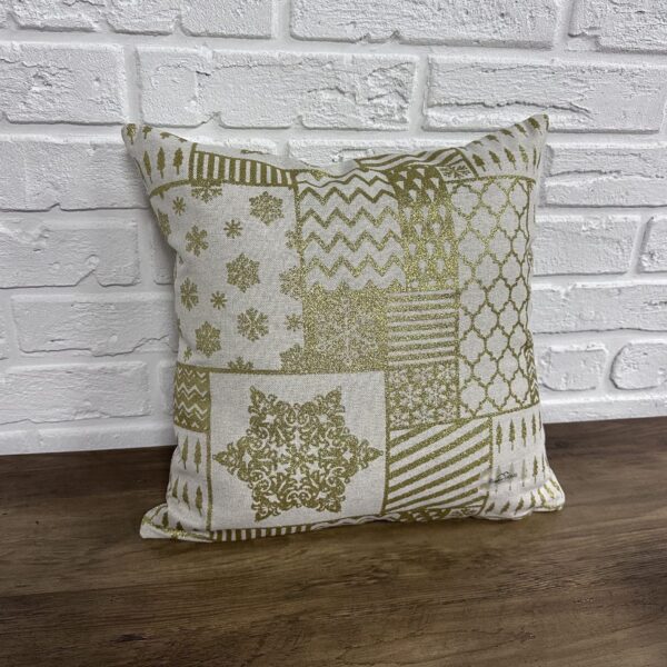 Подушка новорічна "X-mas Golden Collage New" 40х40 см