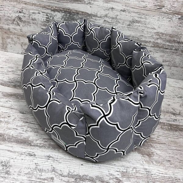Лежак для котів та собак панама модель 1 “Geometry grey”