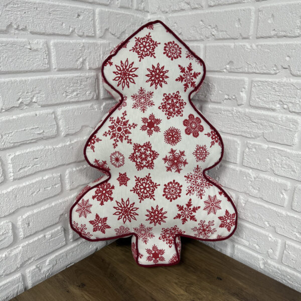 Подушка новорічна ялинка "X-mas Snowflakes New" 45х60 см
