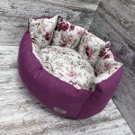 Лежак для котів та собак панама модель 1 “Rose red”