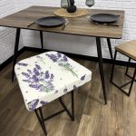Сидіння на табурет/стілець/садові меблі панама "Lavender" 40х40 см