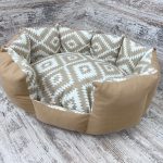 Лежак для котів та собак панама модель 1 “Incisors beige”