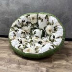 Безкаркасне крісло-матрац трансформер панама "Big flowers"