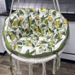 Подушка зі спинкою для підвісної гойдалки панама "Lemon meyeri"