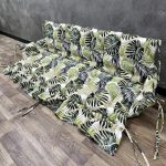 Подушка з бортами на піддони/гойдалки/каркаси/садові меблі панама “Tropical leaves”