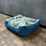 Лежак для котів та собак панама модель 2 “Tropical forest green”