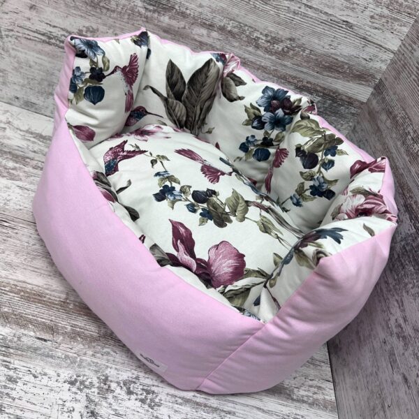 Лежак для котів та собак панама модель 1 “Colibri pink”