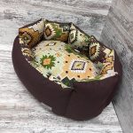 Лежак для котів та собак панама модель 1 “Carpet green”