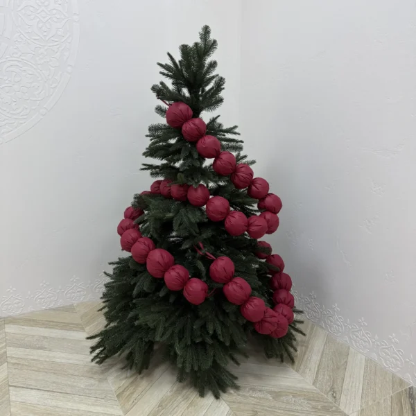 Гірлянда з кульок на ялинку вулична плащова