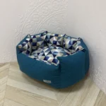 Лежак для котів та собак панама модель 1 "Mosaic new blue"